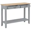 Image de Table Console Gris 110x35x80 Cm Bois - Vidaxl