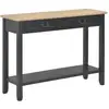 Image de Table Console Noir 110x35x80 Cm Bois Vidaxl