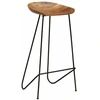Image de vidaXL Tabouret de bar 2 pcs. Bois massif acacia