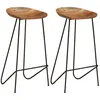 Image de Vidaxl - Tabourets De Bar Lot De 2 Bois D'Acacia Massif