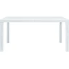 Image de vidaXL Table de jardin blanche 150x90x72 cm plastique aspect rotin