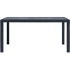 Image de vidaXL Table de jardin anthracite 150x90x72 cm plastique aspect rotin