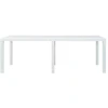 Image de vidaXL Table de jardin blanche 220x90x72 cm plastique aspect rotin