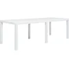 Image de Vidaxl - Table De Jardin Blanc 220x90x72 Cm Plastique Aspect De Rotin