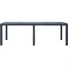 Image de vidaXL Table de jardin anthracite 220x90x72 cm plastique aspect rotin
