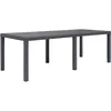 Image de Vidaxl - Table De Jardin Marron 220x90x72 Cm Plastique Aspect De Rotin
