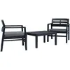 Image de Salon De Jardin 3 Pcs Plastique Anthracite Vidaxl