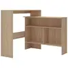 Image de vidaXL Table de bar avec 2 plateaux de table imitation chêne 130x40x120 cm