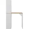 Image de Table De Bar Avec Armoire Bibliothèque En Bois Table Moderne Différentes Couleurs Couleur : Blanc Et Bois