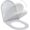 Image de vidaXL Sièges de toilette avec abaissement automatique 2 pcs. Plastique blanc