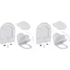 Image de Vidaxl - Abattant Wc Avec Frein De Chute 2 Pcs Plastique Blanc