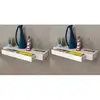 Image de Vidaxl - Tagères Murales Avec Tiroirs 2 Pcs Blanc 80 Cm