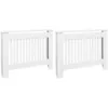 Image de Cache-radiateurs 2 Pcs Blanc Mdf 112 Cm