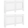 Image de vidaXL Couverture de radiateur 2 pcs. Blanc MDF 152 cm