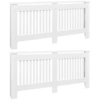 Image de vidaXL Couverture de radiateur 2 pcs. Blanc MDF 172 cm