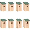 Image de Nichoirs 8 Pcs Bois 12x12x22 Cm Vidaxl