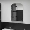Image de Miroir Mural Avec Étagère 50x70 Cm Verre Trempé Vidaxl