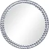 Image de Vidaxl   Miroir Mural Rond 40 Cm En Verre Trempé   Bord En Cristal Acrylique   Montage Mural Facile   Pour Salle De Bain, Salon, Chambre
