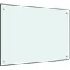 Image de Dosseret De Cuisine Blanc 70x50 Cm Verre Trempé