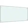 Image de Dosseret De Cuisine Blanc 100x50 Cm Verre Trempé
