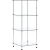 Image de Tagère 4 Niveaux Transparent 40x40x100 Cm Verre Trempé - Vidaxl