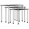 Image de Vidaxl Nesting Tables 3 Pcs Black Tempered Glass