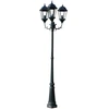 Image de vidaXL Lanterne de jardin 3 flammes 230 cm vert foncé/noir aluminium