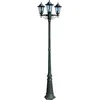 Image de vidaXL Lanterne de jardin 3 flammes 215 cm vert foncé/noir aluminium