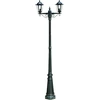 Image de vidaXL Lanterne de jardin à 2 flammes 215 cm vert foncé/noir aluminium