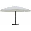 Image de vidaXL Parasol blanc aluminium 500 cm