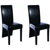 Image de Chaises À Manger Lot De 2 Noir Similicuir Vidaxl