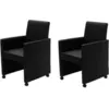 Image de vidaXL Chaise de salle à manger 2 pcs. noir similicuir
