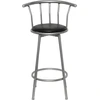 Image de vidaXL Tabouret de bar 2 pcs. noir similicuir