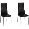 Image de vidaXL Chaise de salle à manger 2 pcs. noir similicuir