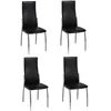 Image de vidaXL Chaise de salle à manger 4 pcs. noir similicuir