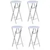 Image de Vidaxl - Table De Bar 4 Pcs Avec Dessus De Table En Mdf Blanc