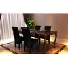 Image de vidaXL Chaise de salle à manger 4 pcs. noir similicuir