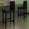 Image de vidaXL Tabouret de bar 2 pcs. noir similicuir