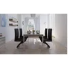 Image de vidaXL Chaise de salle à manger 4 pcs. noir similicuir