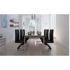 Image de vidaXL Chaises de salle à manger 6 pcs. noir similicuir