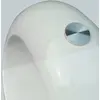 Image de vidaXL Table basse avec plateau en verre ovale blanc brillant