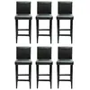 Image de vidaXL Tabouret de bar 6 pcs. noir similicuir