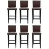 Image de vidaXL Tabourets de bar 6 pcs. Simili cuir marron
