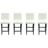 Image de vidaXL Tabouret de bar 4 pcs. Blanc Similicuir