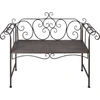 Image de vidaXL Banc de jardin 132 cm acier antique brun