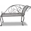Image de vidaXL Chaise longue de jardin 128 cm Acier antique brun