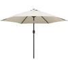 Image de vidaXL Parasol blanc sable 3 m mât acier