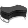 Image de vidaXL Table basse à forme réglable noire brillante