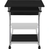Image de vidaXL Table d'ordinateur Chariot d'ordinateur PC Table de bureau Ordinateur portable Roulettes noir