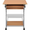 Image de vidaXL Table d'ordinateur Chariot d'ordinateur PC Table de bureau Ordinateur portable sur roulettes marron